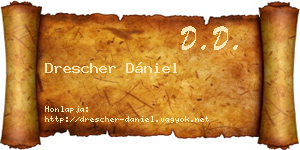 Drescher Dániel névjegykártya